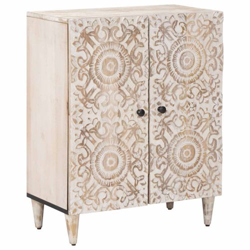Служебен шкаф 3 pcs Бяло 60 x 33,5 x 75 см
