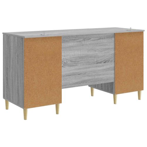 Бюро Сив Сонома Инженерна дървесина 142,5 x 50 x 75 см