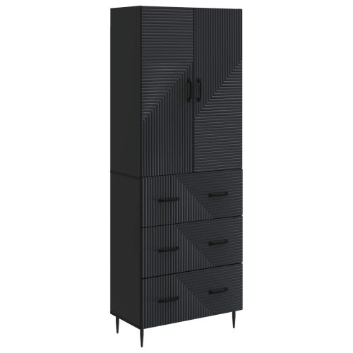 Комплект шкафове 2 pcs Черно 66 x 34,5 x 90 см