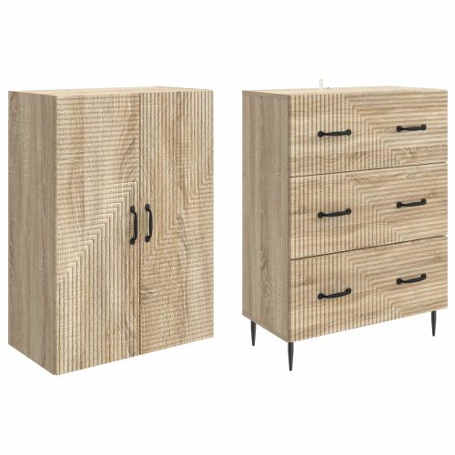 Комплект шкафове 2 pcs Дъб сонома 66 x 34,5 x 90 см