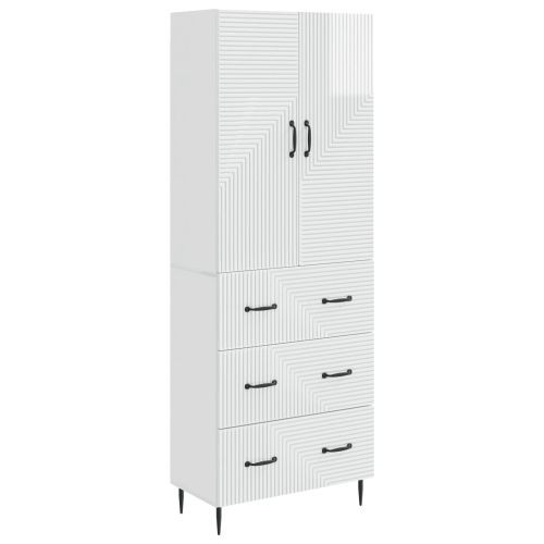 Комплект шкафове 2 pcs Бял гланц 66 x 34,5 x 90 см
