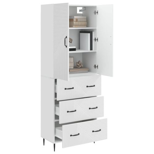 Комплект шкафове 2 pcs Бял гланц 66 x 34,5 x 90 см
