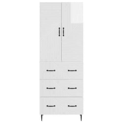 Комплект шкафове 2 pcs Бял гланц 66 x 34,5 x 90 см