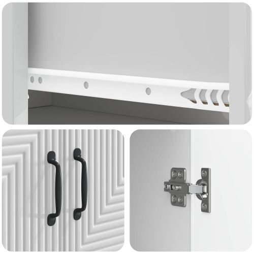 Комплект шкафове 2 pcs Бял гланц 66 x 34,5 x 90 см
