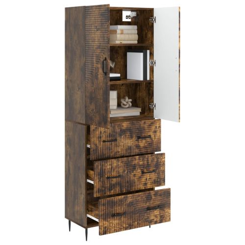 Комплект шкафове 2 pcs Опушен дъб 66 x 34,5 x 90 см
