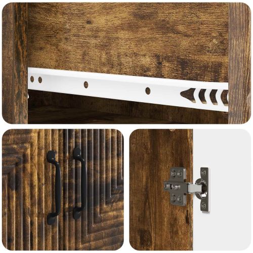 Комплект шкафове 2 pcs Опушен дъб 66 x 34,5 x 90 см