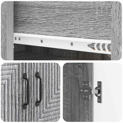 Комплект шкафове 2 pcs Сив Сонома 66 x 34,5 x 90 см