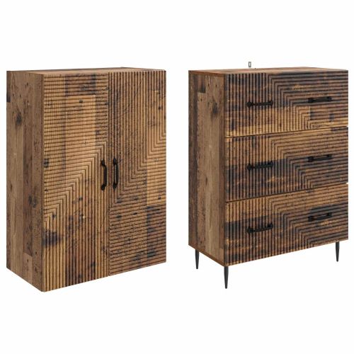 Комплект шкафове 2 pcs Старо дърво 66 x 34,5 x 90 см
