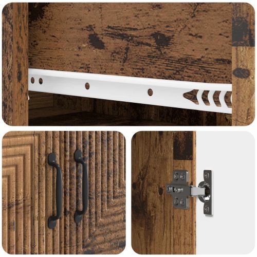 Комплект шкафове 2 pcs Старо дърво 66 x 34,5 x 90 см