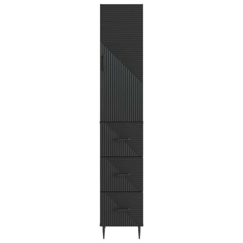 Комплект шкафове 2 pcs Черно 33 x 34,5 x 90 см