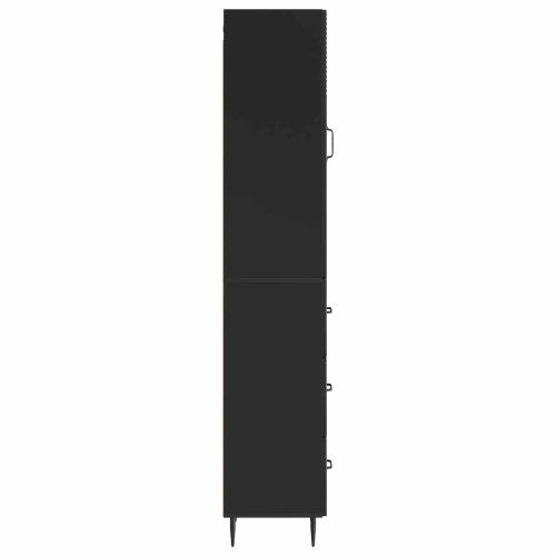 Комплект шкафове 2 pcs Черно 33 x 34,5 x 90 см