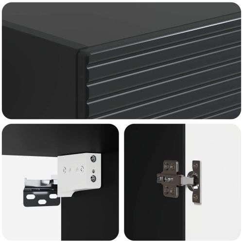 Комплект шкафове 2 pcs Черно 33 x 34,5 x 90 см