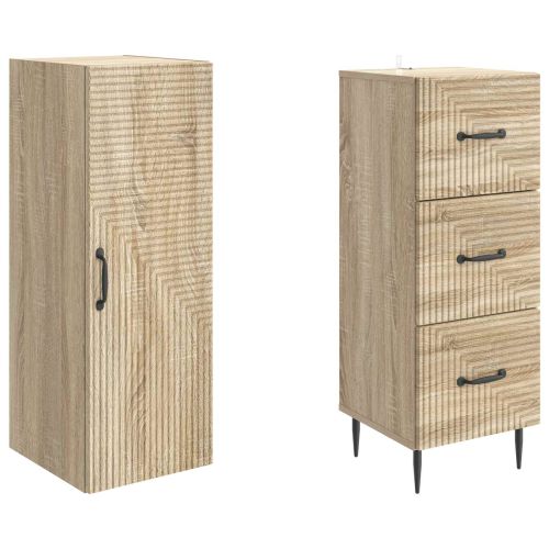 Комплект шкафове 2 pcs Дъб сонома 33 x 34,5 x 90 см