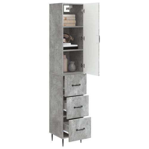 Комплект шкафове 2 pcs Бетонно сиво 33 x 34,5 x 90 см