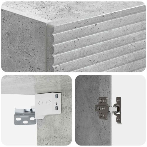Комплект шкафове 2 pcs Бетонно сиво 33 x 34,5 x 90 см