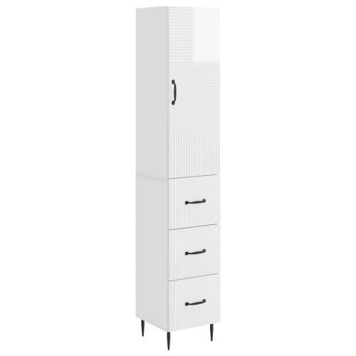 Комплект шкафове 2 pcs Бял гланц 33 x 34,5 x 90 см