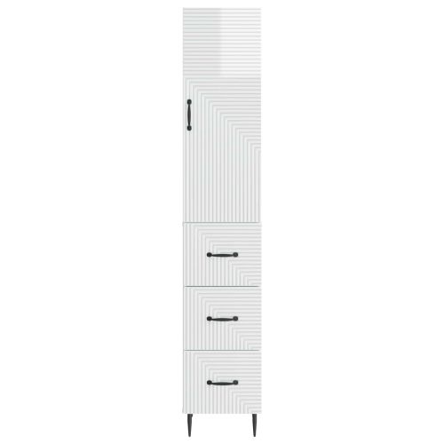 Комплект шкафове 2 pcs Бял гланц 33 x 34,5 x 90 см