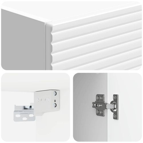 Комплект шкафове 2 pcs Бял гланц 33 x 34,5 x 90 см