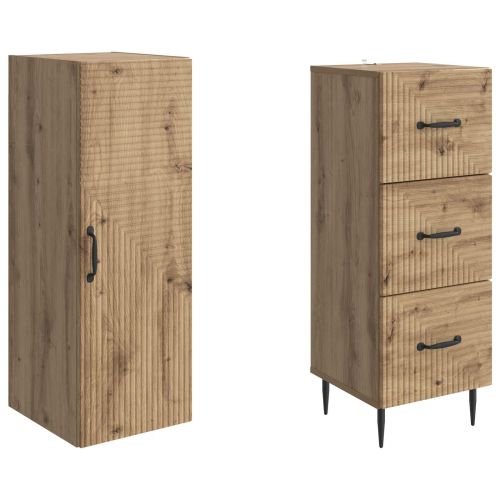 Комплект шкафове 2 pcs Дъб артизан 33 x 34,5 x 90 см