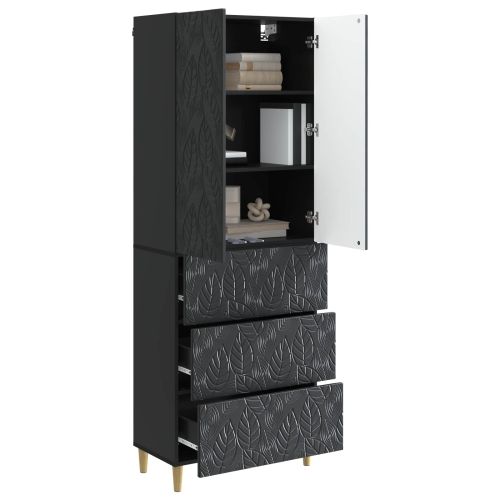 Комплект шкафове 2 pcs Черно 66 x 34,5 x 90 см