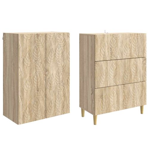 Комплект шкафове 2 pcs Дъб сонома 66 x 34,5 x 90 см