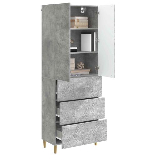 Комплект шкафове 2 pcs Бетонно сиво 66 x 34,5 x 90 см