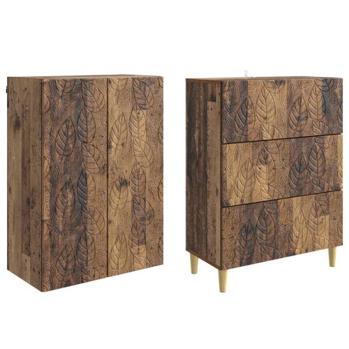 Комплект шкафове 2 pcs Старо дърво 66 x 34,5 x 90 см