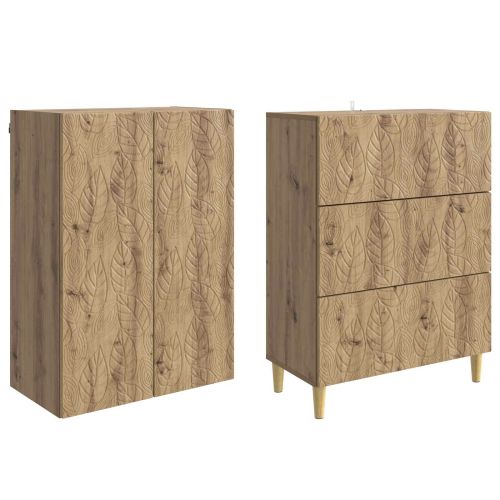 Комплект шкафове 2 pcs Дъб артизан 66 x 34,5 x 90 см