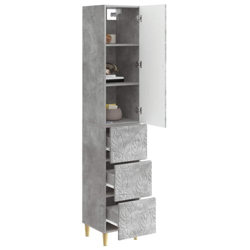 Комплект шкафове 2 pcs Бетонно сиво 33 x 34,5 x 90 см