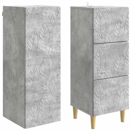 Комплект шкафове 2 pcs Бетонно сиво 33 x 34,5 x 90 см