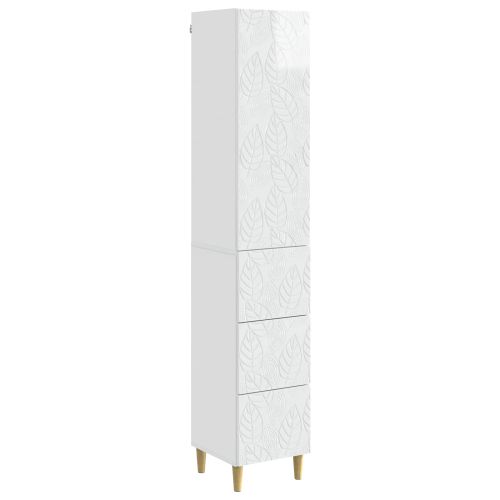 Комплект шкафове 2 pcs Бял гланц 33 x 34,5 x 90 см