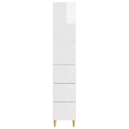 Комплект шкафове 2 pcs Бял гланц 33 x 34,5 x 90 см