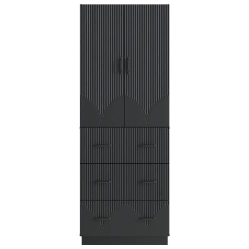 Комплект шкафове 2 pcs Черно 66 x 34,5 x 87 см