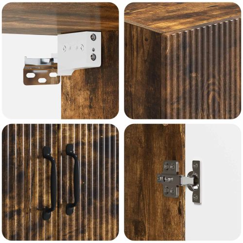 Комплект шкафове 2 pcs Опушен дъб 66 x 34,5 x 87 см