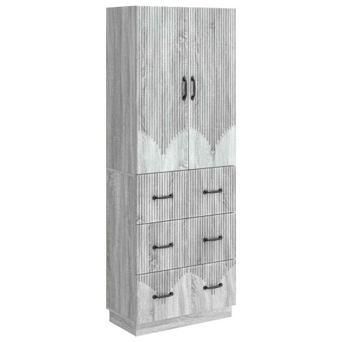 Комплект шкафове 2 pcs Сив Сонома 66 x 34,5 x 87 см