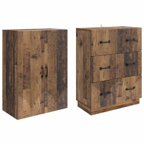 Комплект шкафове 2 pcs Старо дърво 66 x 34,5 x 87 см
