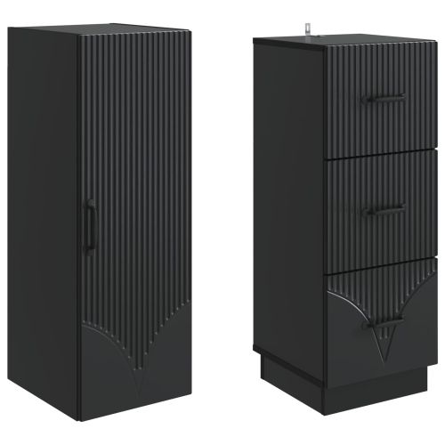 Комплект шкафове 2 pcs Черно 33 x 34,5 x 87 см