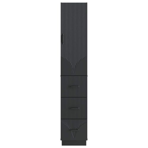 Комплект шкафове 2 pcs Черно 33 x 34,5 x 87 см