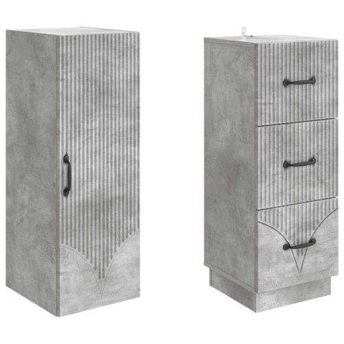 Комплект шкафове 2 pcs Бетонно сиво 33 x 34,5 x 87 см