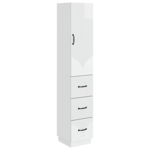 Комплект шкафове 2 pcs Бял гланц 33 x 34,5 x 87 см