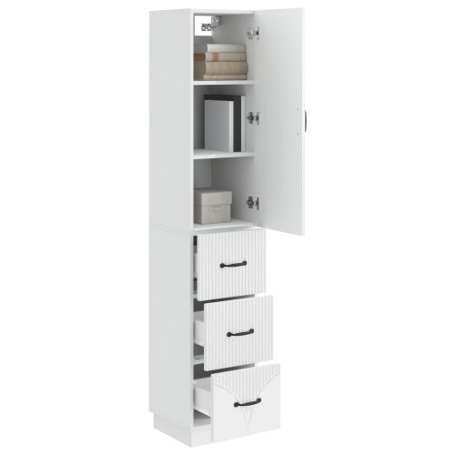 Комплект шкафове 2 pcs Бял гланц 33 x 34,5 x 87 см
