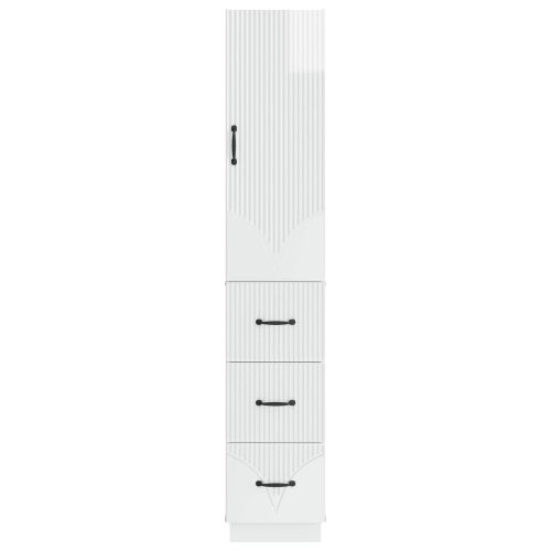 Комплект шкафове 2 pcs Бял гланц 33 x 34,5 x 87 см