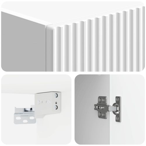 Комплект шкафове 2 pcs Бял гланц 33 x 34,5 x 87 см