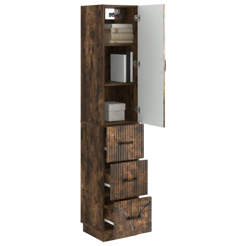 Комплект шкафове 2 pcs Опушен дъб 33 x 34,5 x 87 см