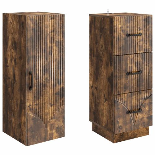 Комплект шкафове 2 pcs Опушен дъб 33 x 34,5 x 87 см