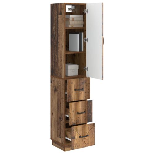 Комплект шкафове 2 pcs Старо дърво 33 x 34,5 x 87 см