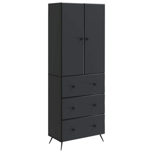 Комплект шкафове 2 pcs Черно 66 x 34,5 x 90 см