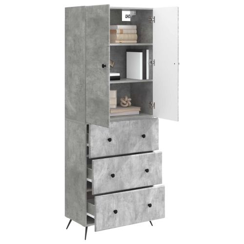 Комплект шкафове 2 pcs Бетонно сиво 66 x 34,5 x 90 см
