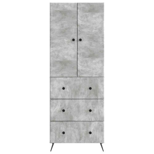 Комплект шкафове 2 pcs Бетонно сиво 66 x 34,5 x 90 см