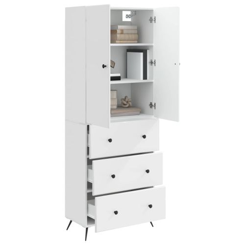 Комплект шкафове 2 pcs Бял гланц 66 x 34,5 x 90 см